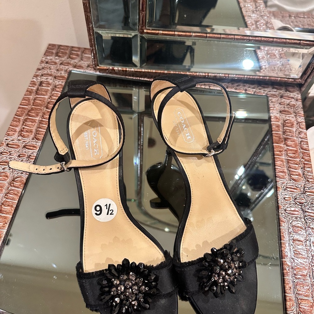 COACH Black Heels